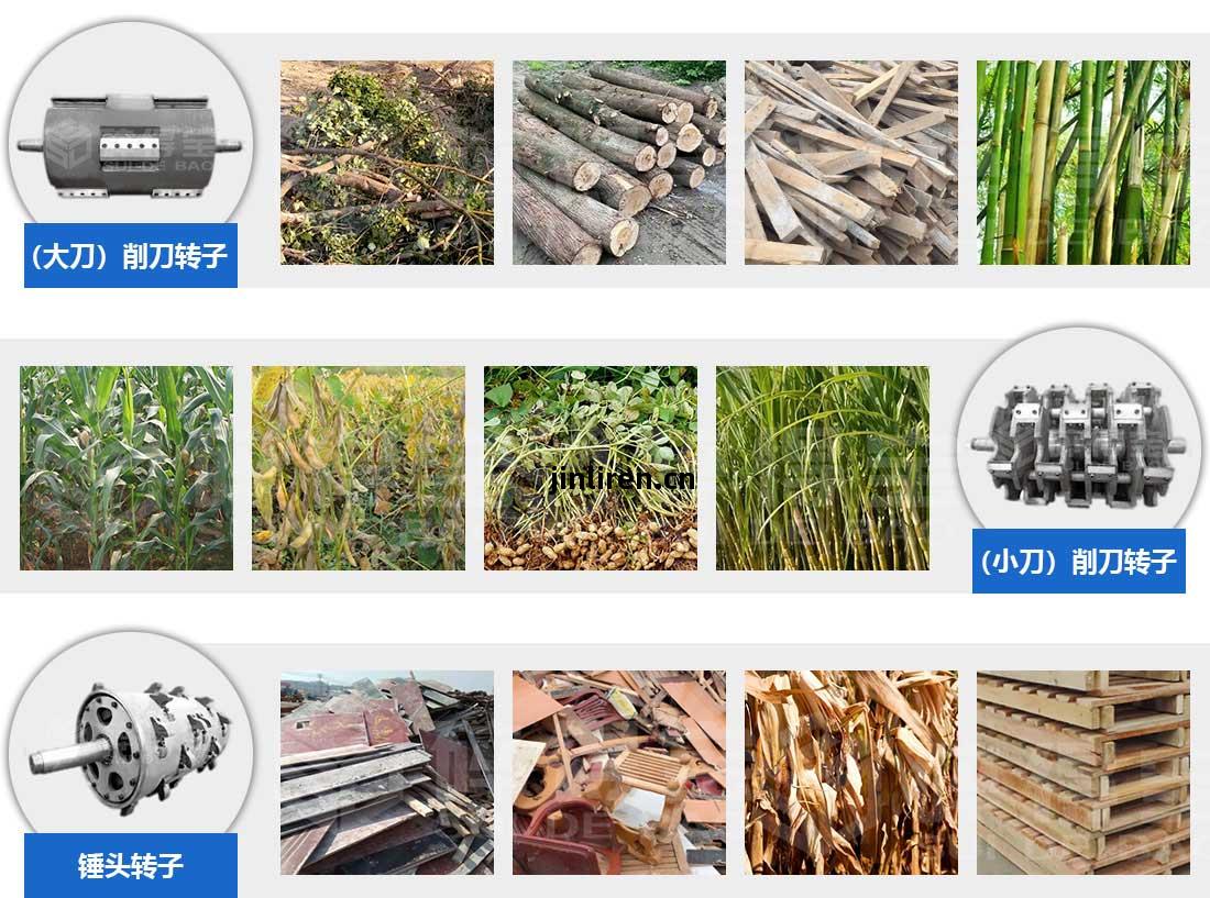 生物質(zhi)綜(zong)合(he)破(po)碎機應用(yong)物料