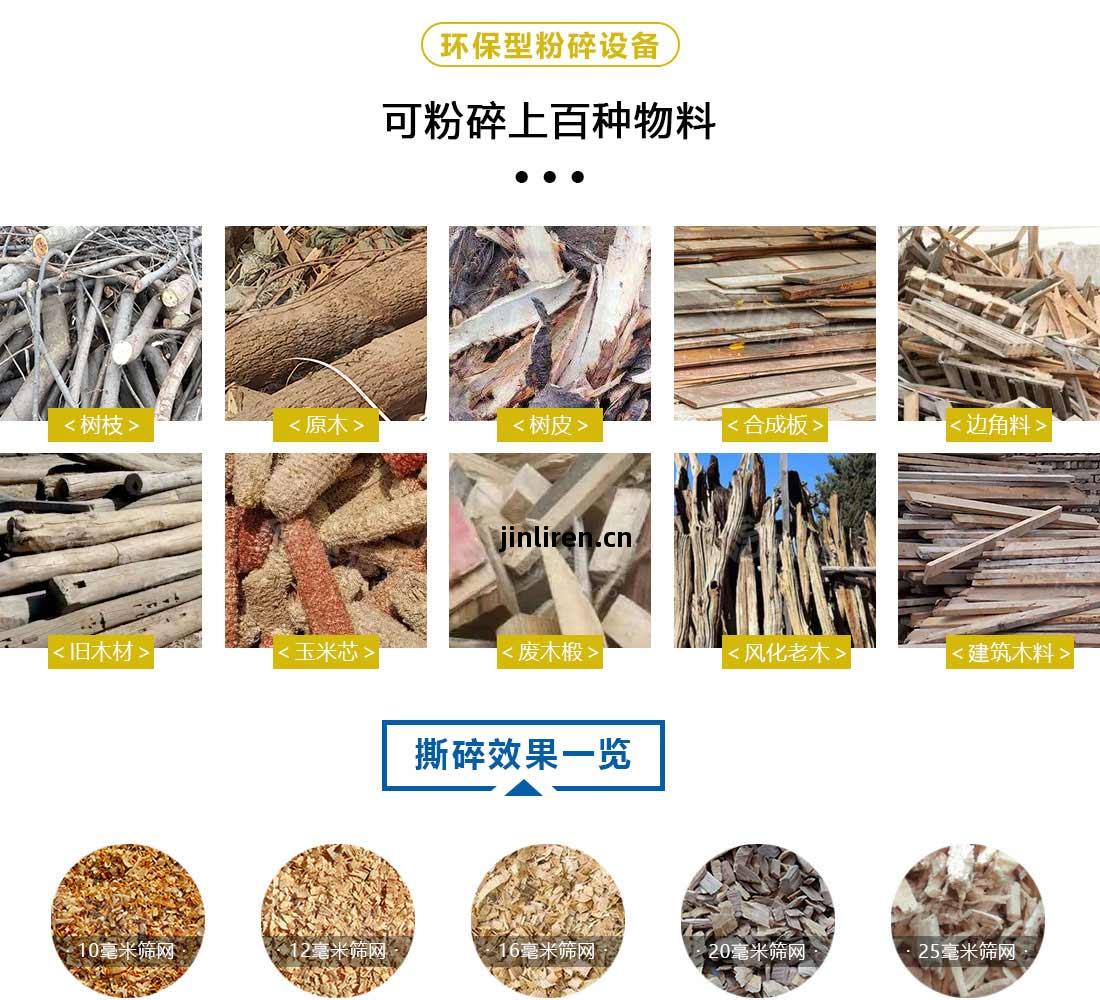 菇木(mu)粉碎(sui)機應用(yong)物(wu)料